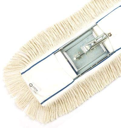 HELGUEFER –Mopa Industrial Abrillantadora Profesional 40 cm | 90% Algodón + 10% Fibras Sintéticas | Bastidor Plegable para Suelos Amplios | Ideal para Mármol, Terrazo y Parquet