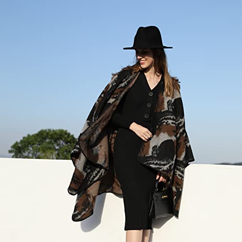 Shawl Wraps for Women, Pashmina Scarf Blanket Cape Winter Warm, Front Open Poncho for Spring Fall