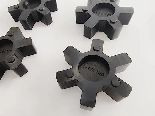Image of 4 Pcs L100 NBR Rubber Spider Insert Solid Spider Center Inserts,Black, Suitable for L Jaw Coupling Set
