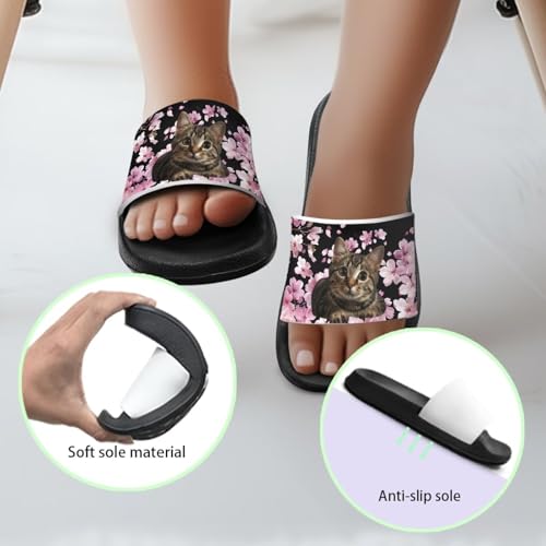 Image of Unisex Slides for Girls Boys Comfortable Slippers Slides Non-slip Shower Shoes House Fashion Thick for Indoor & Outdoor Gifts