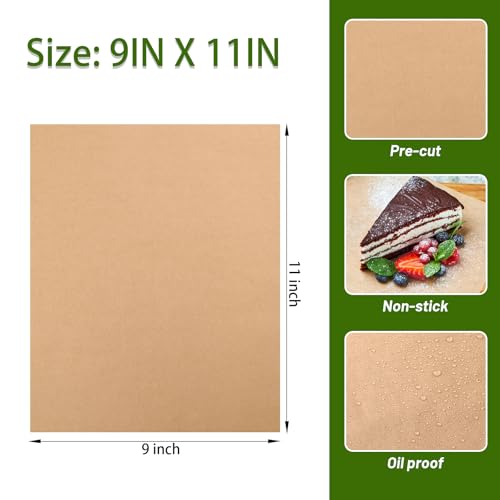 Image of WMKGG 9x11 Inches Parchment Paper Sheets,170 PCS Precut Baking Parchment
