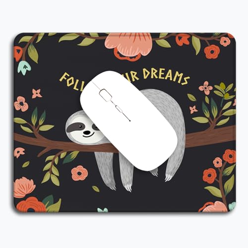 Mauspad Klein Mousepad mit Motiv Mouse Pad 21 x 26 cm Eukalyptus Blätter