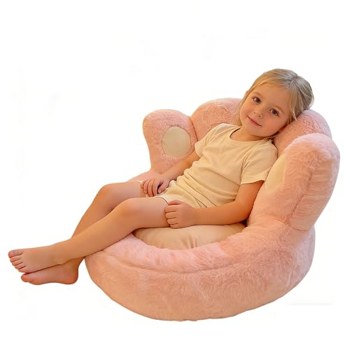 oyptmsh Cojín de Suelo para niños con Forma de Garra de Gato - Puff Suave, sillón bebé para habitación Infantil y Sala de Juegos | Sofá bebé y sillón niños Infantil Seguro (Pink)