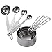 STOBAZA 8 pezzi Cucchiai Dosatori e Tazze Misura Acciaio con Anello Rimovibile e Impilabile per Cucina Misurazione Precisa Ingredienti Secchi Manico Ergonomico Antiscivolo Salva Spazio immagine