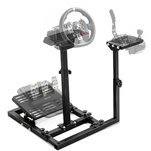 Anman G923 New Steering Simulator Stand PRO Fit for Logitech G29 G920,Thrustmaster T248PS, T300RS Driving Gaming Wheel Stand Handbrake,Pedals,Wheel & Seat Not Included