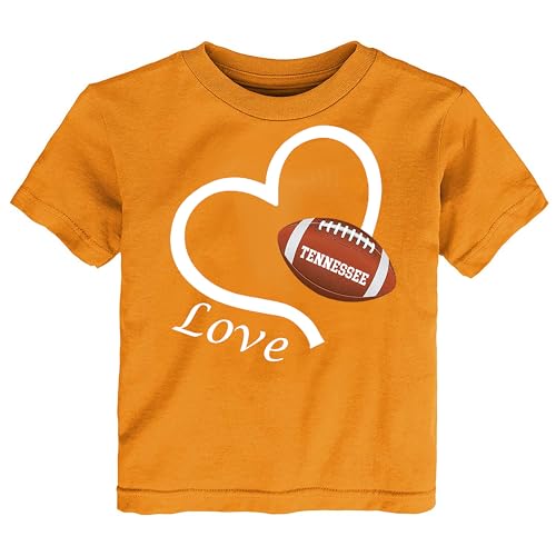 Football Love Heart Baby/Toddler/Youth T-Shirt for Tennessee Fans