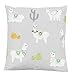 TupTam Federa per Cuscini per Bambini con Motivi Decorativi, Lama Grigio, 50 x 50 cm