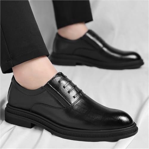 Men's Elevator Slip On Large Size Business Dress Shoes Casual British Style Wedding Groom Leather Shoes2