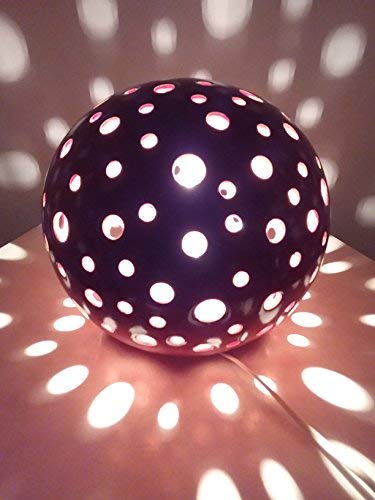 Preisvergleich Produktbild Kugellampe mit roter Effektglasur - Handarbeit sehr schöne Effekte