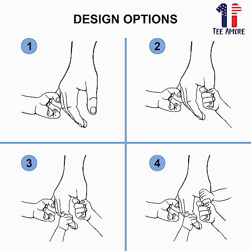 Personalized Dad Shirt Holding Father Finger Shirts Kids Hold Grandpa Hand Shirt Grandkids with Kid-Name4