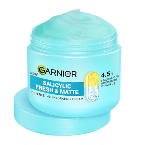 Image of Garnier Fresh & Matte Sorbet Moisturizer Cream, 4.5% of Triple Active Complex, Salicylic Acid + Niacinamide + Vitamin C, 9x Lighter Sorbet Cream, For Hydration & Oil Control, Suitable for Oily to Normal & Combination Skin, 20ml
