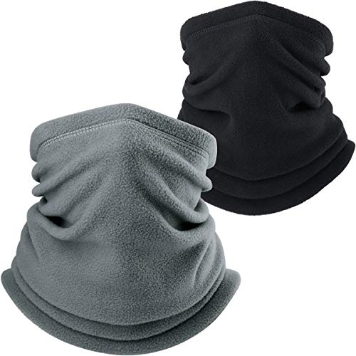 Axbxcx Neck Warmer Gaiter Balaclava - Windproof Ski Mask - Cold Weather Face Motorcycle Mask Thermal Scarf Winter For Running Snowboarding Fishing Hunting Off-Roading Black + Gray #TOP25