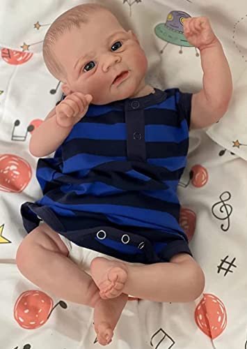 Pinky Reborn 17 '42 cm Baby Doll Gel de sílice Suave y Realista Cuerpo de Tela Suave, Realista muñeca de Vinilo Reciclado, Regalo para recién Nacidos