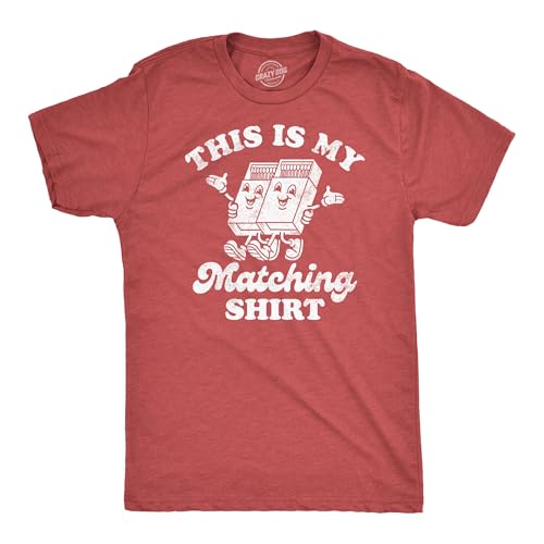 Valentine Shirt This is My Matching Shirt Funny Couples Graphic Tee Soft Comfortable Fabric Matching Relationship Tee for Couples Casual Wear Red L