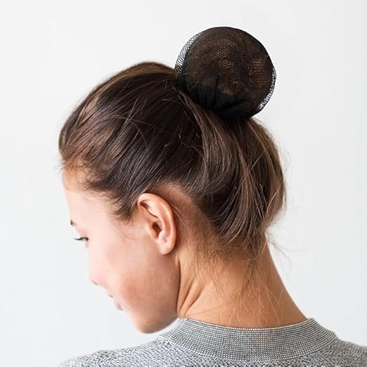 Styling Jali Bun Reusable Invisible Elastic Nets Juda Maker Easy to Use Ballet Hair Nets Cover Hair Accessories for Women's and Girl's (Black) (Pack Of 3)