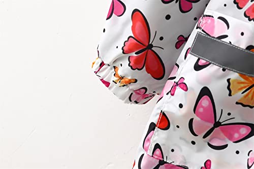 Kids Boys Girls Rain Jacket 𝗪aterproof Raincoat Outwear Toddlers Mudproof Windproof Reflective Strips2