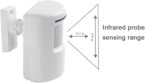 Miniatura 5 de Alarma inalámbrica de seguridad para el hogar, alerta de entrada de Enegg y timbre de timbre de puerta de visitante con 1 receptor enchufable y 2