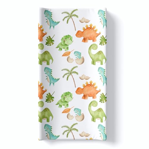 Image of Honey Lemonade - Baby Infant Changing Pad Cover Pad Liner Ultra Soft Breathable Changing Table Cover Boy Girl Neutral (Dino)