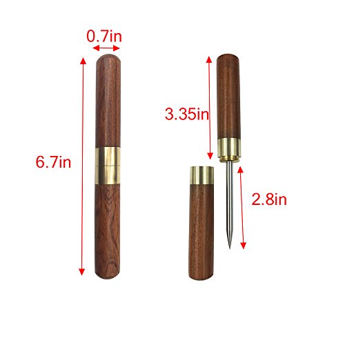 comboss Ice Pick 6.7" Ultra Sharp Stainless Steel with Safety Cover,Wood Handle (Red Sandal Wood) - Thumbnail 5