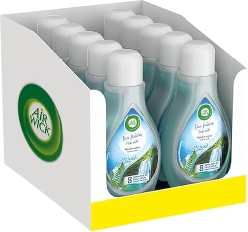 Air Wick Désodorisant Maison Continu Mèche Active Parfum Eaux Fraiches - 375ml - Lot de 10