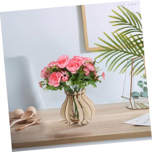 Jarrón de madera decorativo Alipis para un escritorio elegante 8