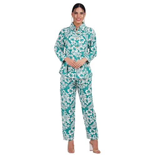 Image of Women's Co-Ord Set - Casual Wear Shirt & Pant Set | Fancy Top and Bottom Outfit | Full Matching Set for Women | Stylish Kurta Pant Set