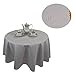Produktbild KMP Tischdecke abwaschbar Tischläufer Gartentischdecke Leinen Optik Rechteckig Rund (140 cm Rund, Grau)