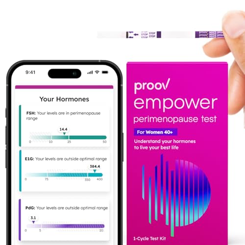 Best Menopause Test Kit Boots: Find Yours Now! 14 Proov - Empower Hormone Tracker - at Home FSH, LH, Estrogen & Progesterone Test Strips - Understand Your Hormone Balance - Perimenopause & Menopause Stage Indicator - Women 30-40+ - 1 Cycle Test Kit