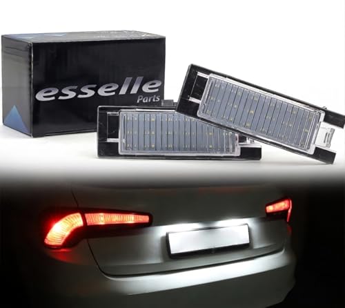 Esselle Parts Placchette Luci Targa LED Compatibili con Fiat 500L,