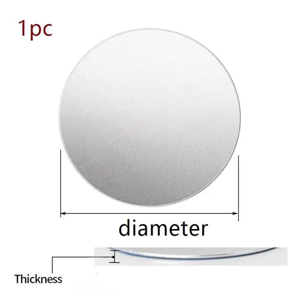 1 Stück 1060 reine Aluminiumscheibe, kreisförmiges flaches Blech, Dicke 0,5–6 mm, runder Plattendurchmesser 50–120 mm(6mmx120mm)