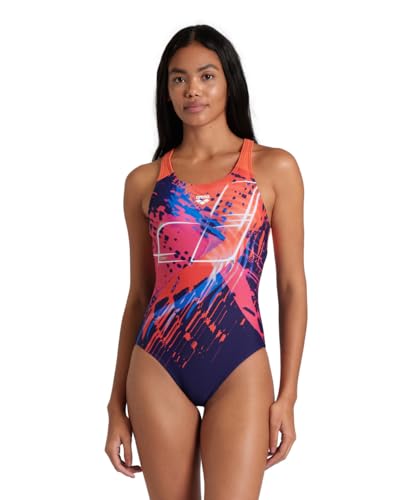 Maillot de bain Arena Funny Spot 1 pièce femme dos en V piscine