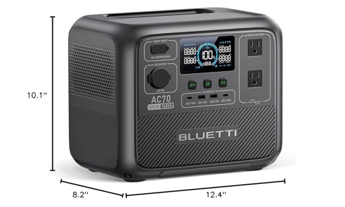 BLUETTI AC70 Portable Power Station, 768Wh Solar Generator w/ 2 1000W AC Outlets (Power Lifting 2000W), 100W Type-C, LiFePO4 Battery Backup for Road Trip, Off-grid, Power Outage (Solar Panel Optional) 3 AI VOLT Generator Website 410ENX4JcFL. SL500 AI VOLT Generator Website