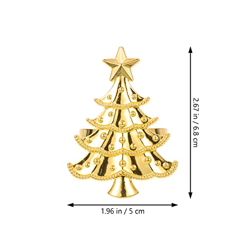 Luxshiny 6 Unidades Fivela De Guardanapo De Árvore De Natal Fivelas De Guardanapos Decorativos Anéis