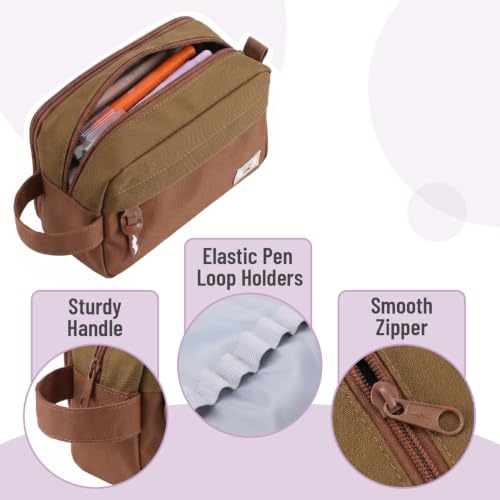Image of Mr. Pen- High Capacity Pencil Case, Large Pencil Pouch with 3 Compartments and 2 Pockets, Large Pencil Bag with Smooth Zipper, Cute Pencil Case Pouch Organizer, School Supplies for Teens