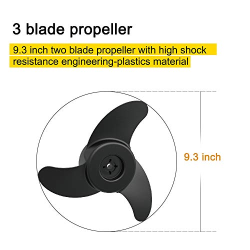 AQUOS Haswing White 12V 55LBS 54inch Electric Bow Mount Trolling Motor with Remote Control for Inflatable Boat Kayak… - Image 8