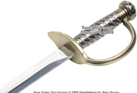 Munetoshi 28" Caribbean Pirate Cutlass Sword Bow Guard Saber Movie Replica with Scab