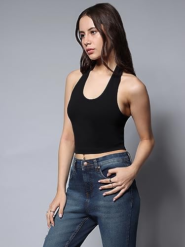 Image of HIGH STAR Women's Solid Regular Fit Tops