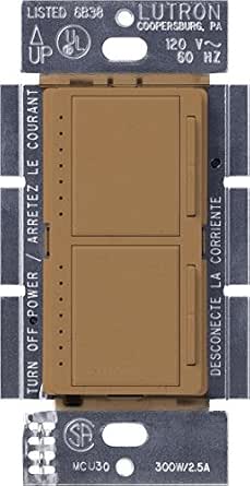 Lutron MA-L3L3-TC Maestro 300 Watt (top)/300 Watt (bottom) Single Pole ...