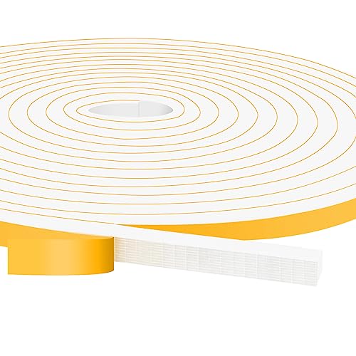 YIMIKI Burlete Sellado Ventanas, Insonorizado Burletes para Ventanas, Tira Sellado Espuma Junta Ventana, Goma Ventana Llenar el Vacío y Bloquear Huecos, Anticolisión, 10mm(W) X 6mm(T),5m Largo X 2PCs