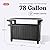 Keter Unity XL Portable Outdoor Table with Stainless Steel Top for Kitchen Prep and Outdoor Storage Cabinet for Grilling Accessories, Dark Grey
