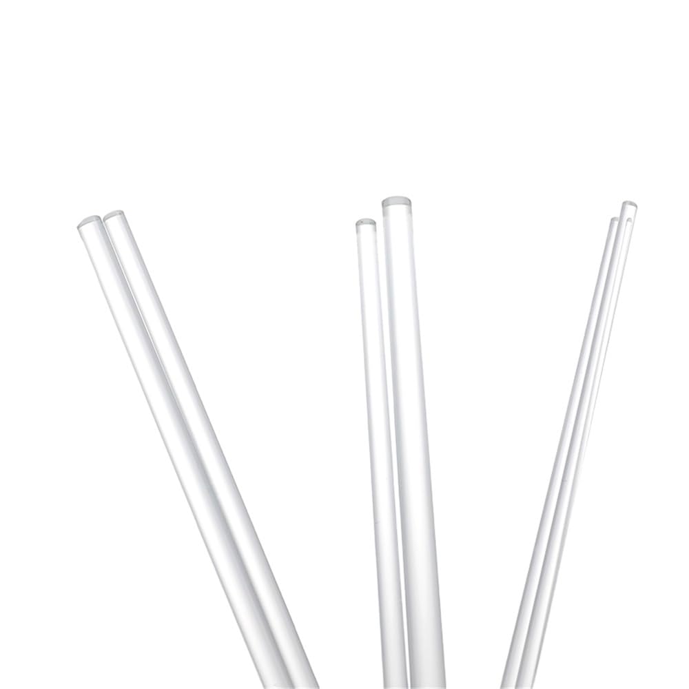 Agitador de vidrio de 10 Uds for barra guía de líquido de filtro, varilla agitadora de vidrio de 4-10mm de diámetro, varilla agitadora de laboratorio transparente(10x400mm)