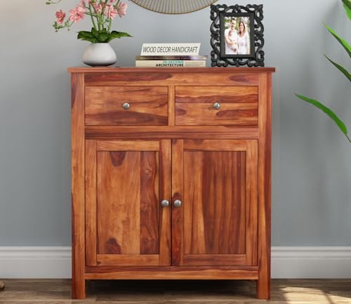 Image of Wooden Chests of Drawers Bedroom || Kitchen CabinetStorage || Sideboard Cabinets,Crockery Cabinet, Home Kitchen Furniture,Multipurpose Cabinet (Honey Finish)
