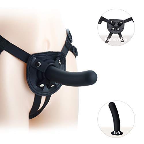 CLOOTE Realistici indossabili Hands-Free strap-on regolabile flessibile molle Ďìld`ɔ Super silicone 100% impermeabile Strumento for le donne principianti