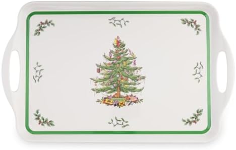 Pimpernel Christmas Tree Christmas Tree Large Handled Tray - Gree...
