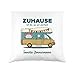 Herz & Heim® Deko-Kissen für Camper - Zuhause ist da, wo wir parken! - mit Gratis Druck Ihres Wunschtextes Wohnmobil