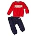PUMA Bébé garçon Infant Jog Suit Boys Sweatsuit Minicats Fleece Babies Top Pant Set Navy/Red 580305 11 (80)