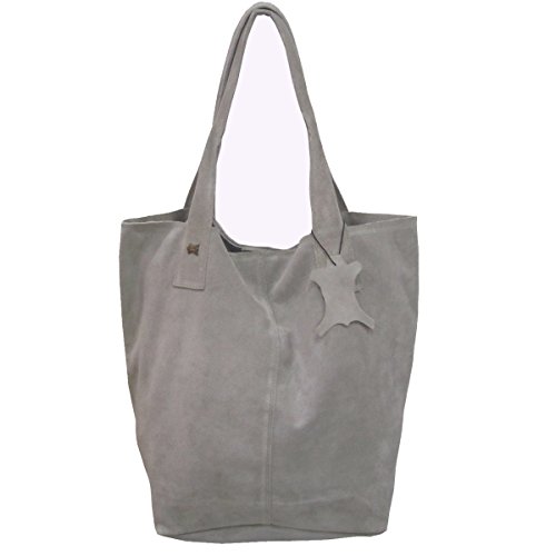 La Auténtica - Bolso Mujer Serraje Afelpado Tipo Saco Bandolera de Piel Hecha en España con Cierre Magnético – Bolso Hombro o Cruzado Estilo Casual Boho – LIGERO Y VERSÁTIL