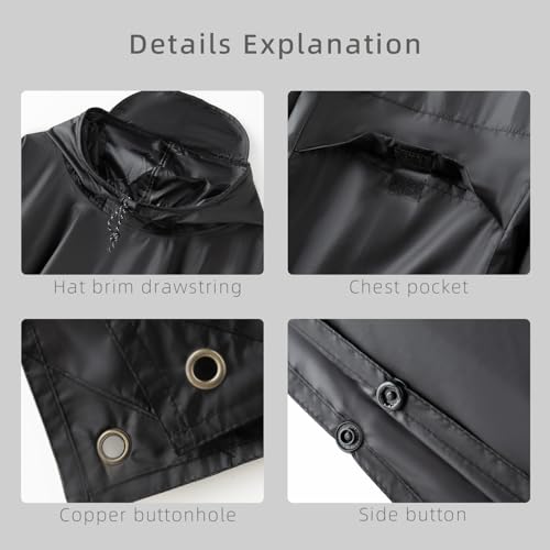 Image of Multi functional cape hooded raincoat suitable for outdoor camping and hiking, suitable for both men and women