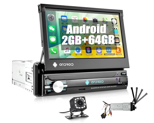 CAMECHO Autoradio 1 DIN Android 13, 7'' Pantalla Táctil