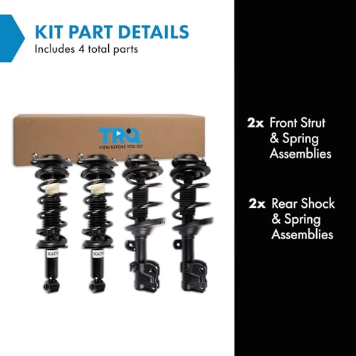 Image of TRQ Complete Strut Assembly and Shock Absorber Kit Complete Strut and Coil Spring Assembly Shock Spring Compatible with 2015-2017 Subaru Legacy